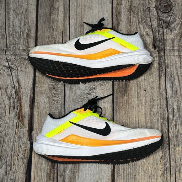Nike Winflo 10 White Volt Laser Orange Mens Size 7.5 - Picture 8 of 12